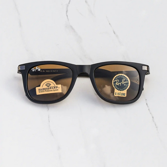 RAY-BAN New Addition Brown & Black 4287 Square Sunglass For Unisex