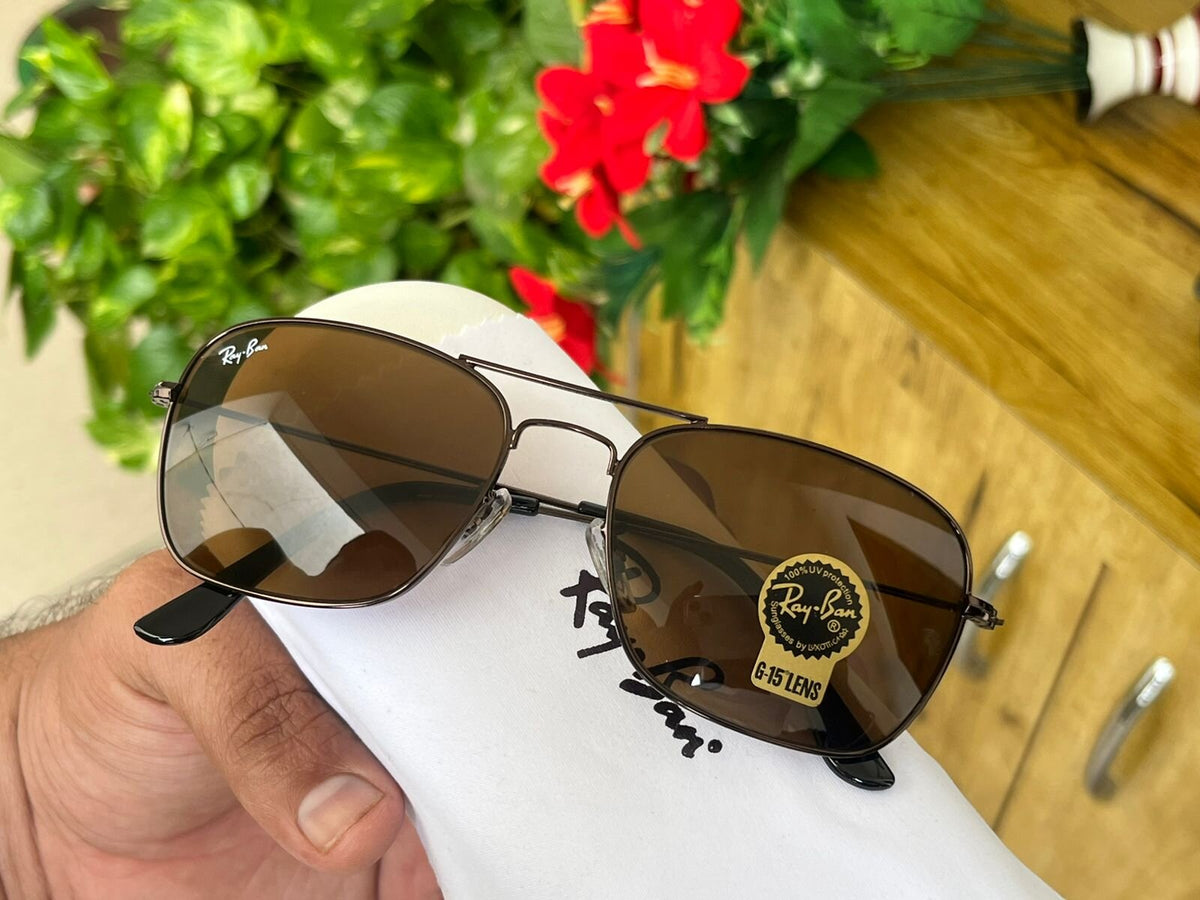 RAY-BAN New Modern Stylish Addition Black & Black 3136 Square Sunglass For Unisex