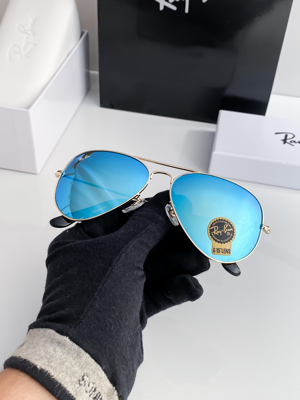 Latest Fancy All Season Special Ray Ban RB Aviator 3026 Trending Hot Favorite Fashionable Sunglass For Unisex.