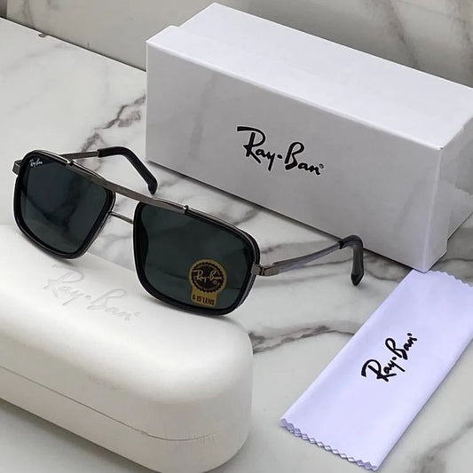 RAY-BAN Black & Black 4413 Aviator Trendy Hot Favourite Wintage Sunglass For Unisex.