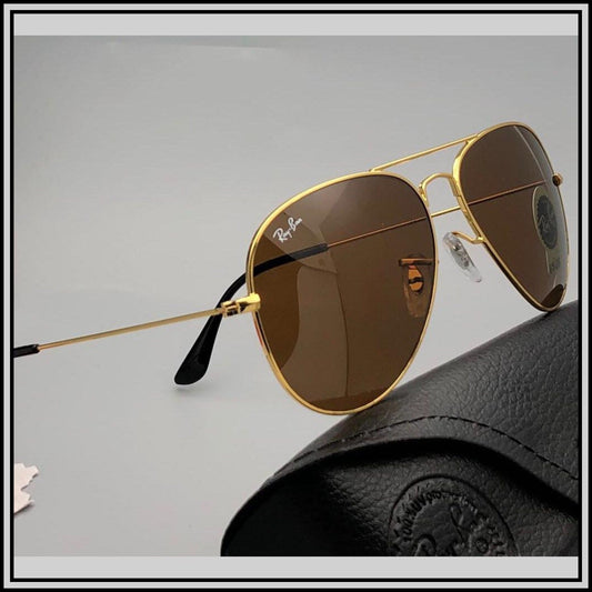 RAY-BAN Brown & Gold ( 3026 ) New 26-mm Men's Sunglasses. (Copy)
